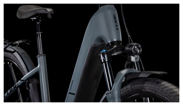 VTC Électrique Cube Kathmandu Hybrid One 600 Easy Entry Shimano Cues 10V 600 Wh 700 mm Gris Shadow 2025