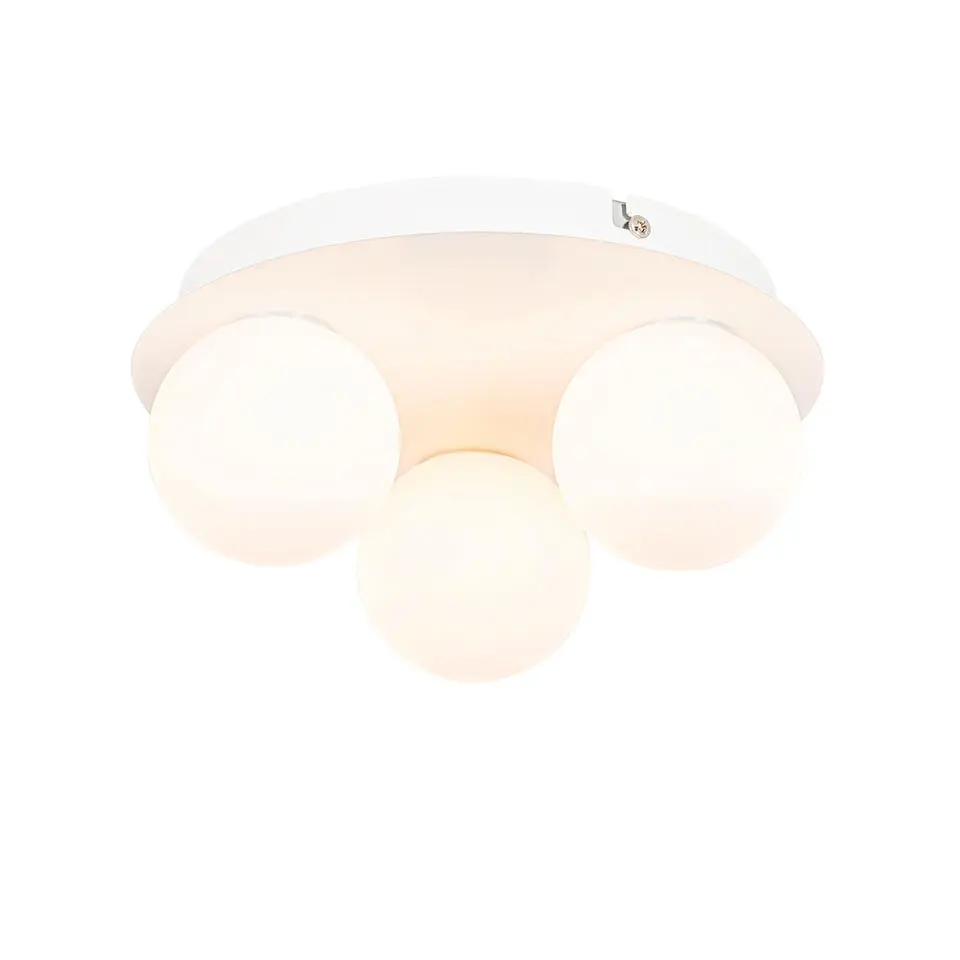 Qazqa plafondlampen buiten cederic wit g9