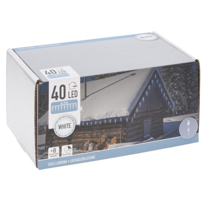 40er LED-Lichterkette - Eiszapfen - ca. 570 cm