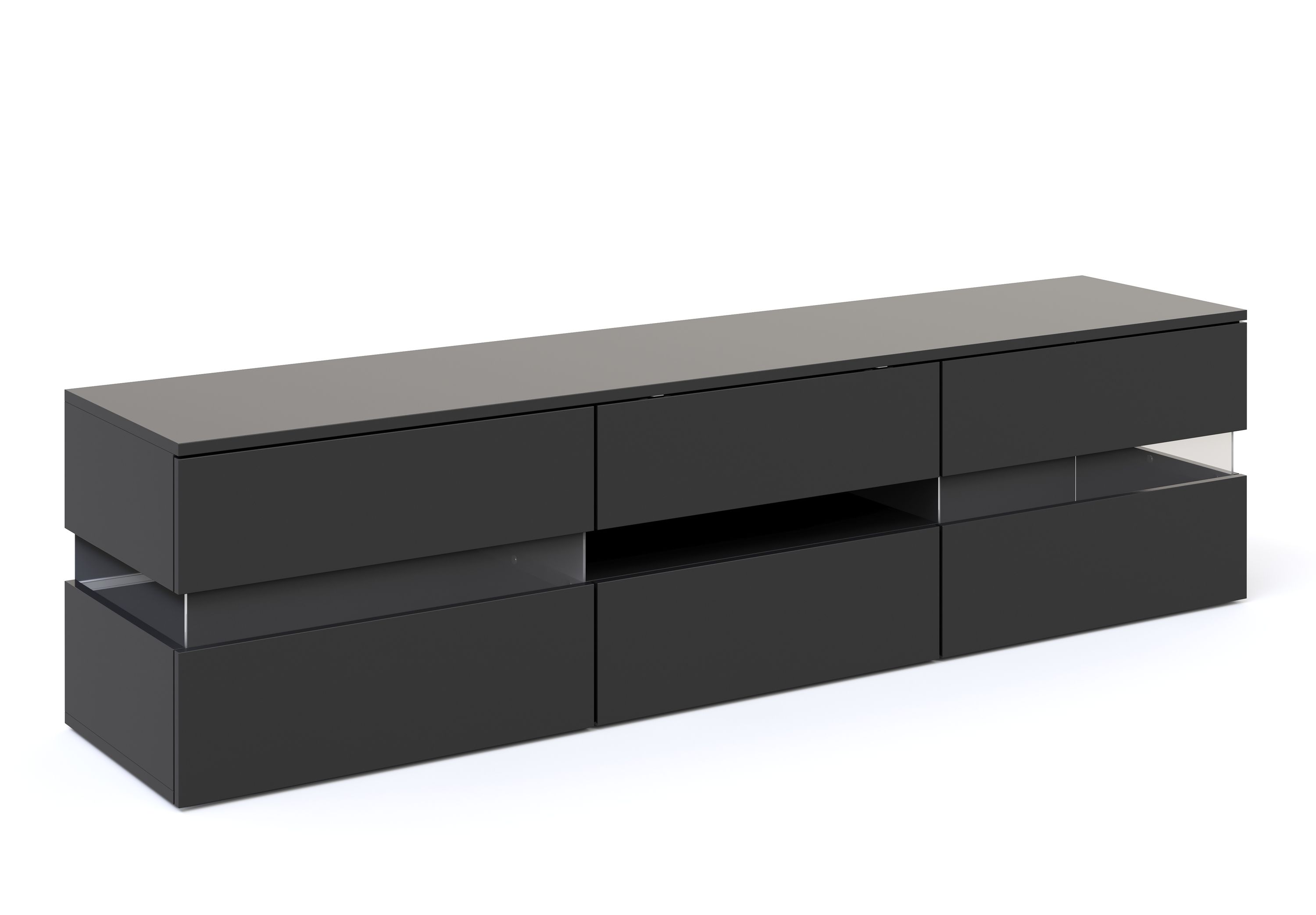TV Möbel LED PALA schwarz