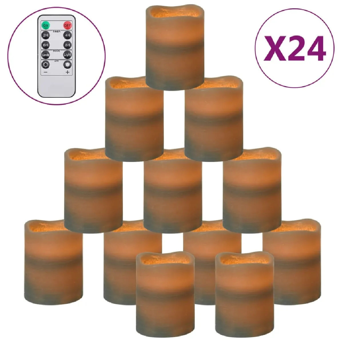 VidaXL Bougies LED sans flamme