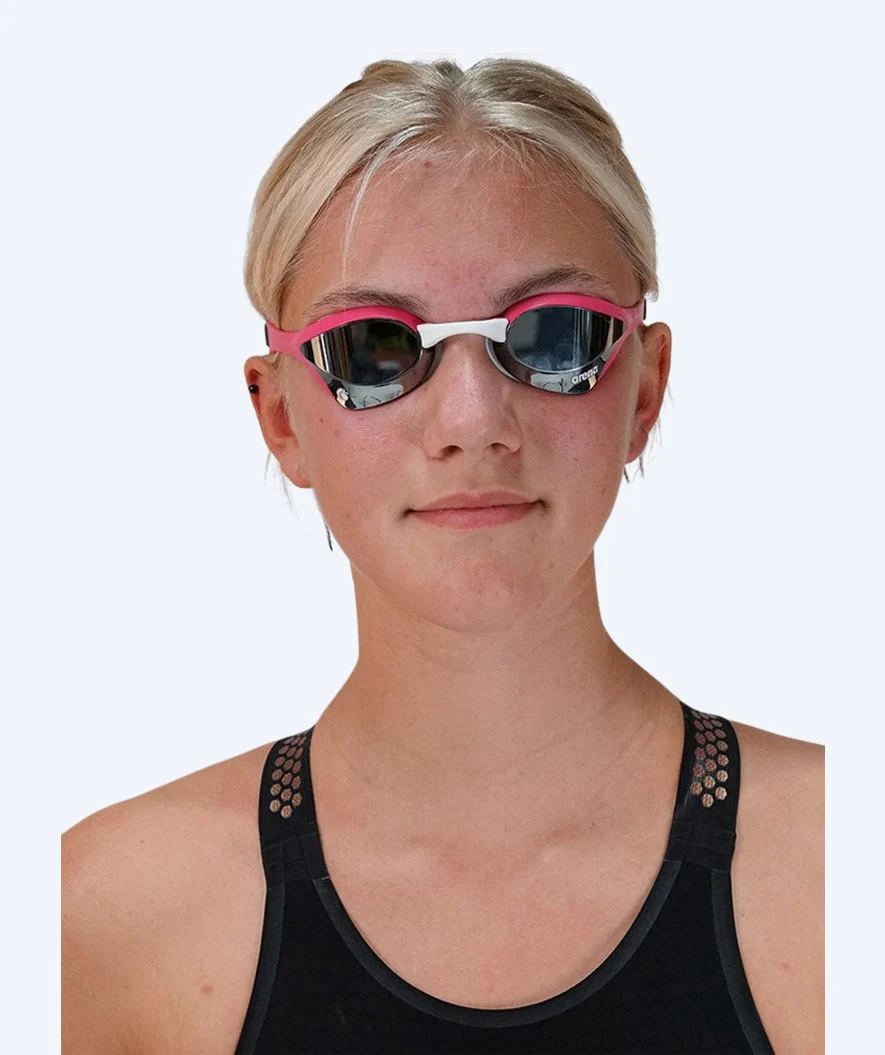 Arena Elite svømmebriller - Cobra Ultra SWIPE Mirror - Mørkeblå/sølv