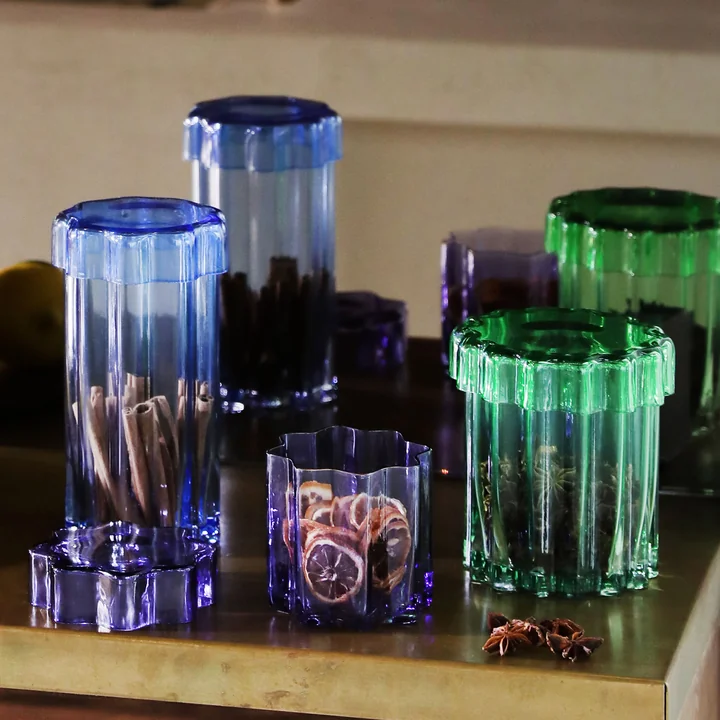 &klevering - Astral Vorratsglas mit Deckel 15 x Ø 14, gelb