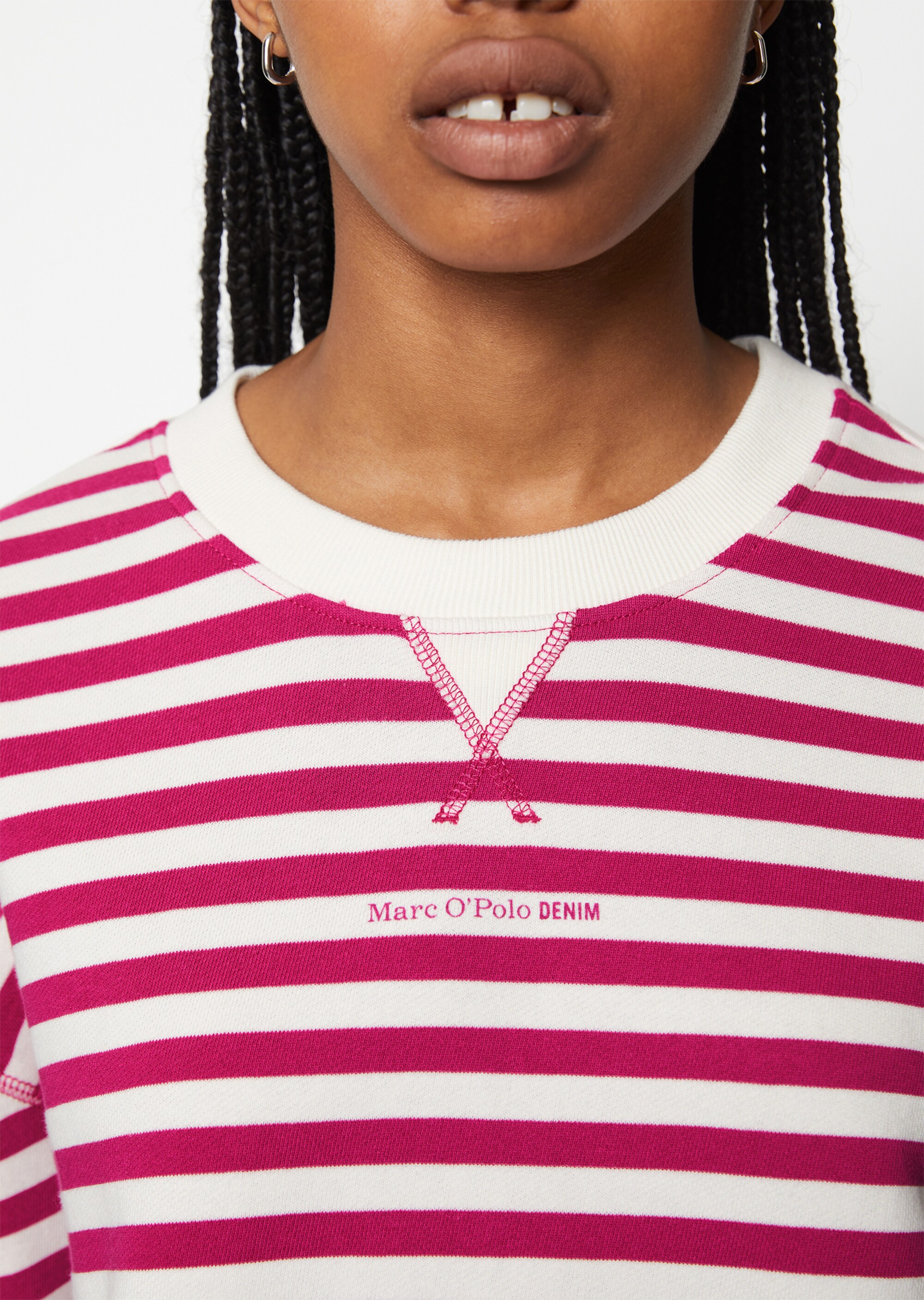 Ringel-Sweatshirt relaxed aus Organic Cotton
