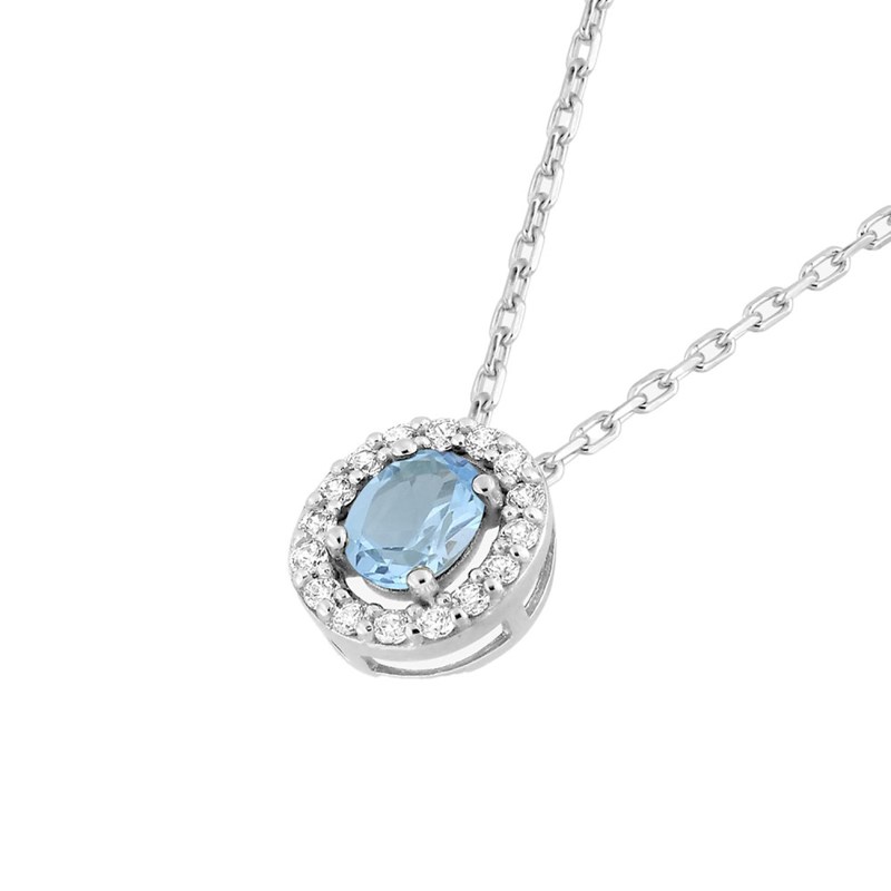 Collier Femme - Oxyde de zirconium - Argent 925 - Longueur : 42 cm