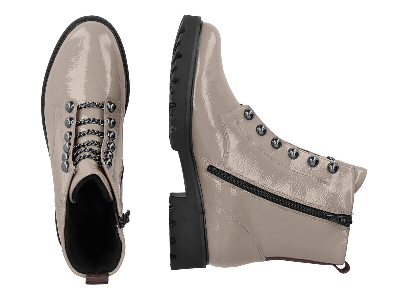 Remonte Stiefelette mit trendigen Zierketten in Schnür-Optik