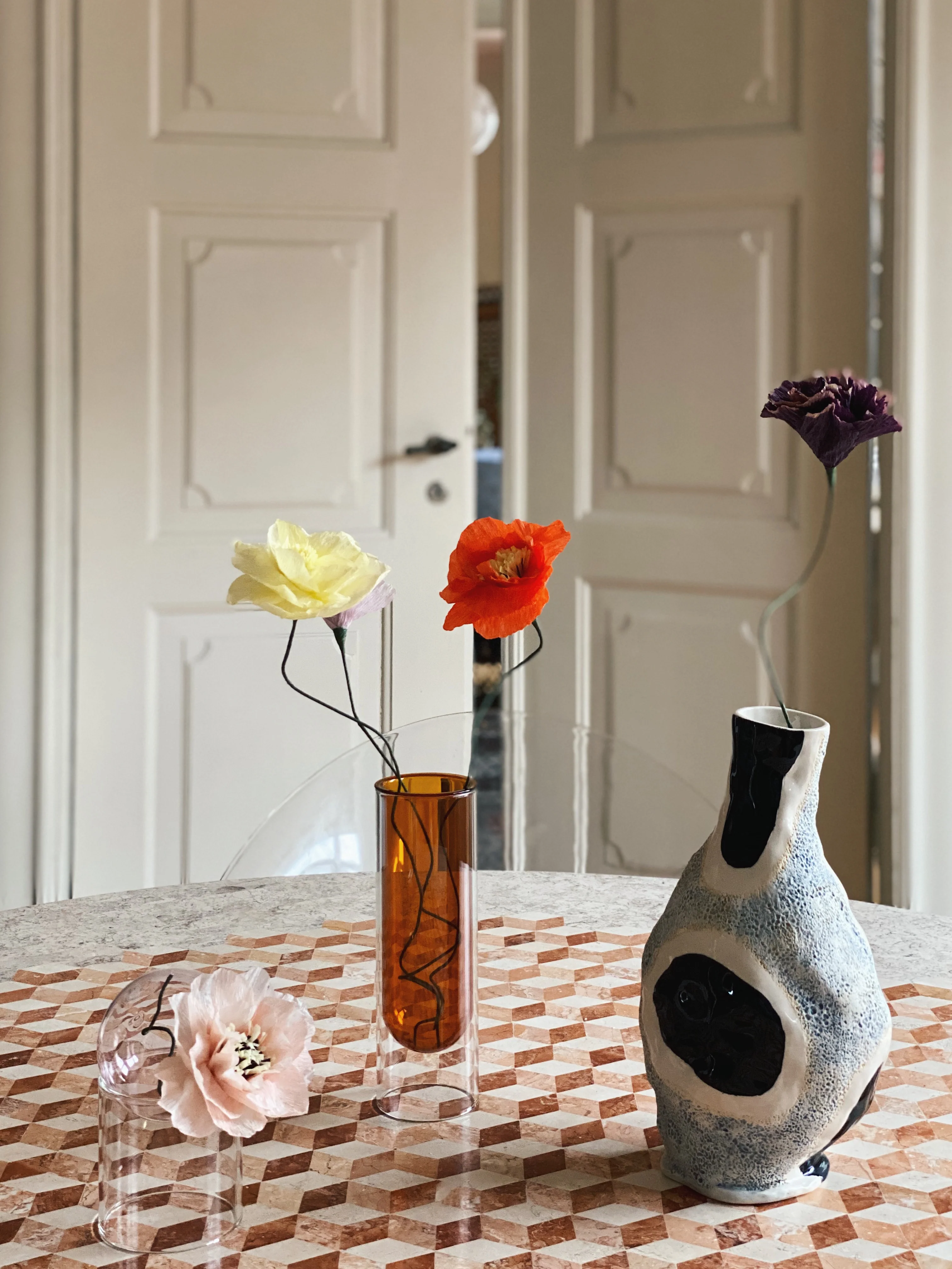 Studio About  Poppy Papirblomst - Rød