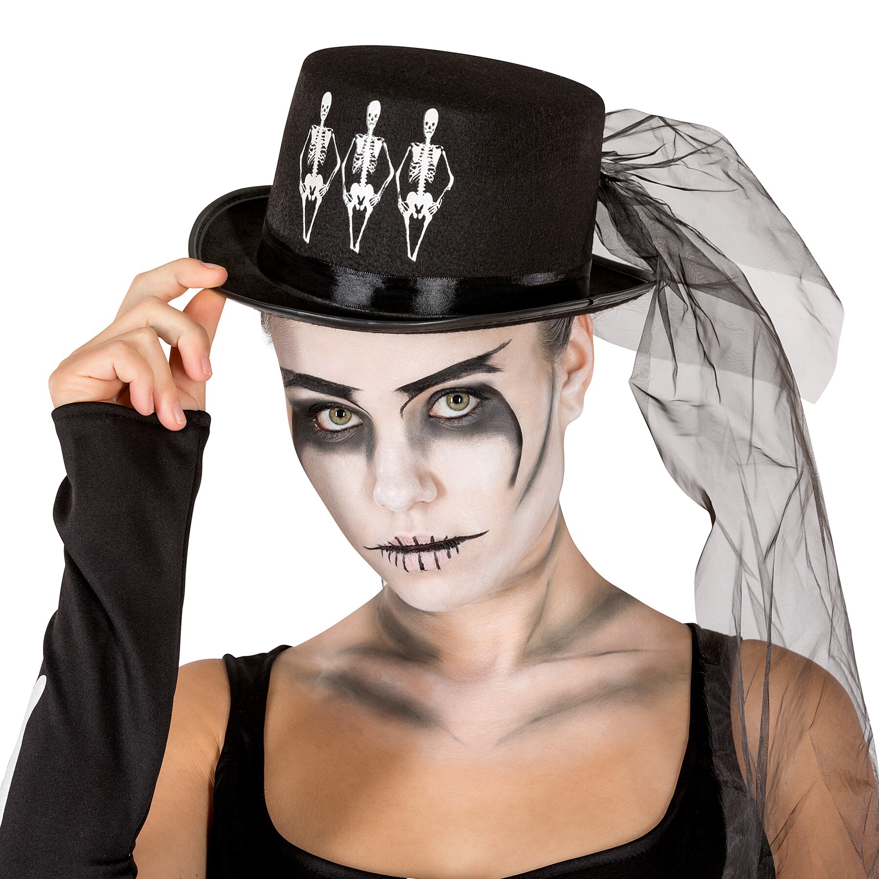 tectake® Frauenkostüm Skeleton