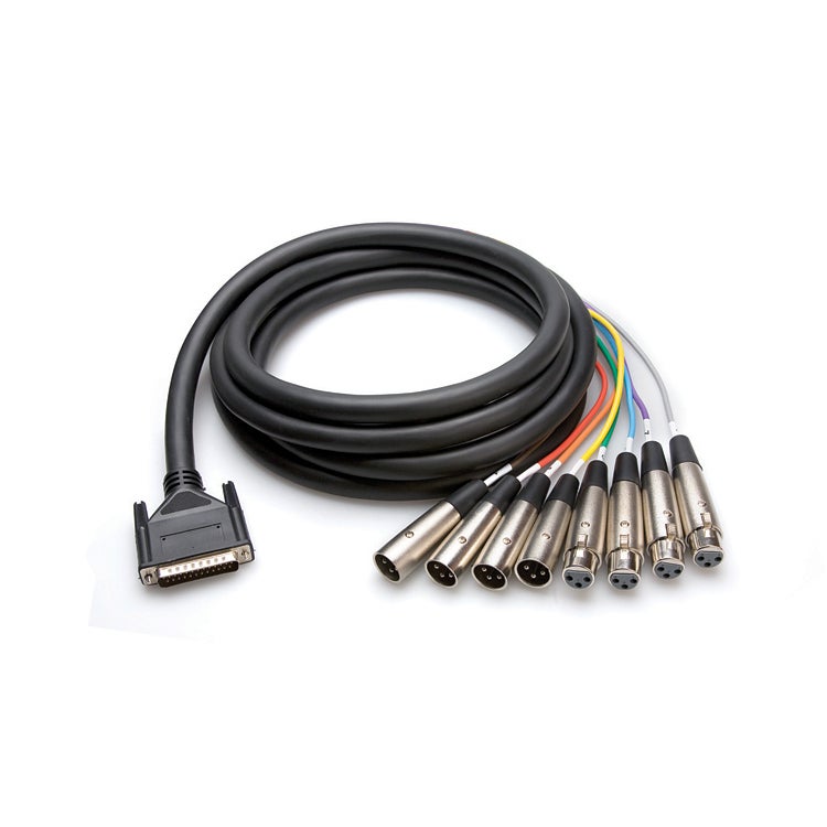 Hosa AES-805Y DB25 4 x XLR3M & 4 x XLR3F, 5m AES/EBU-snake