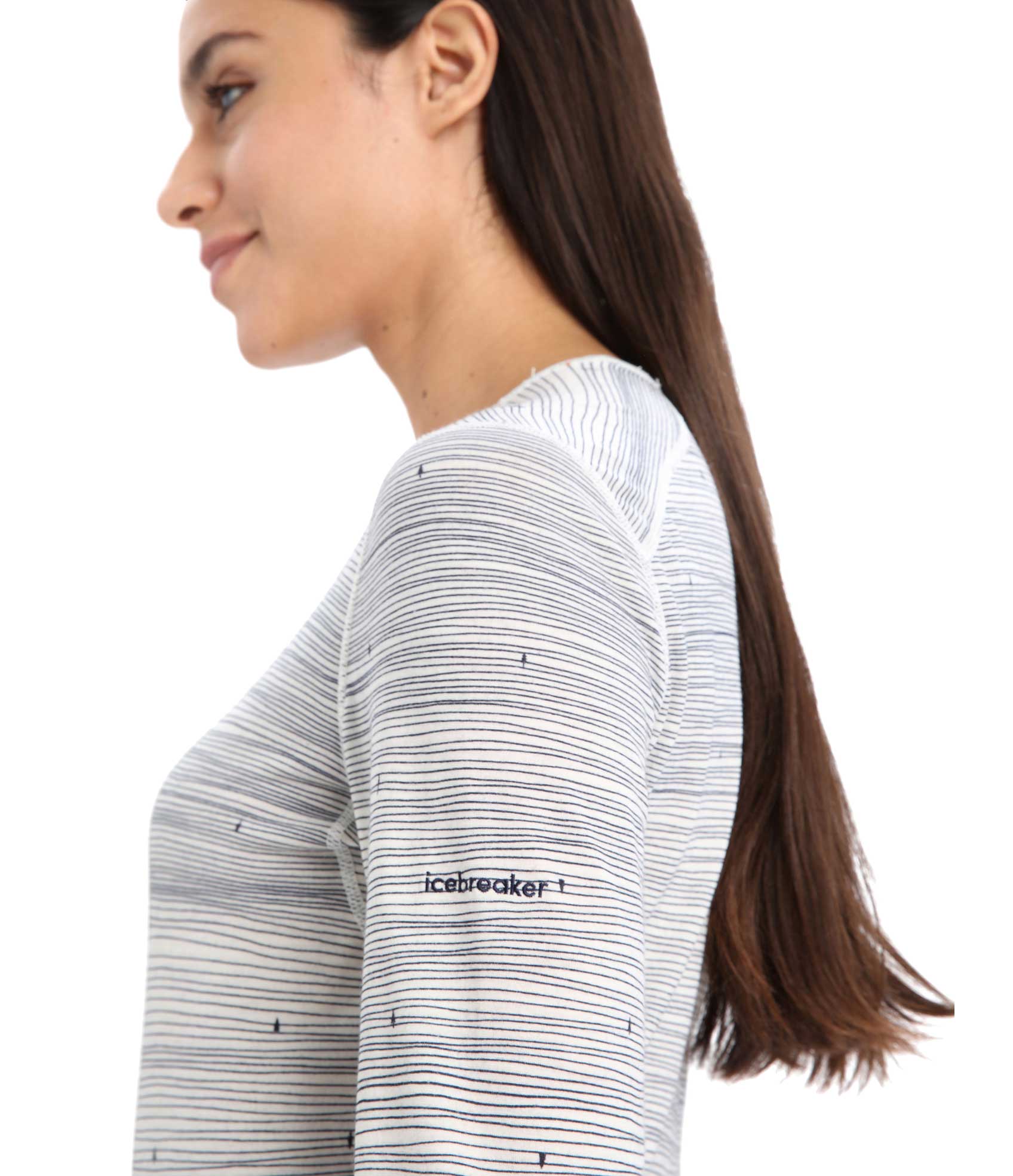 Icebreaker 200 Oasis Crew Ski Tracks Longsleeve Damen snow