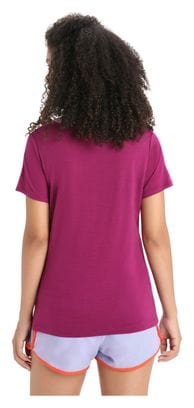 T-shirt Manches Courtes Mérinos Femme Icebreaker ZoneKnit Violet/Rose