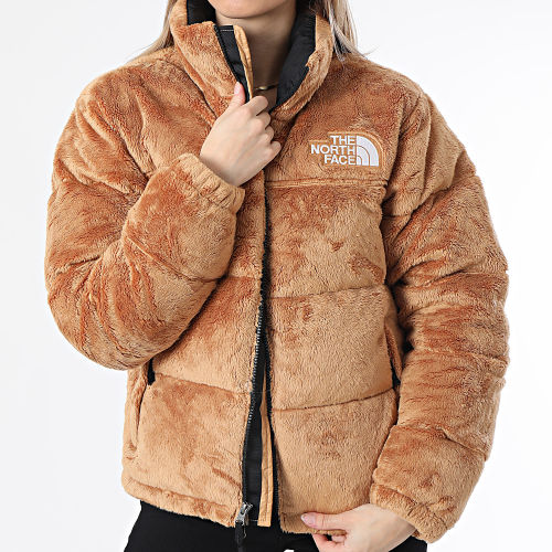 Doudoune Fourrure Femme Versa Velours Nuptse A84F9 Camel