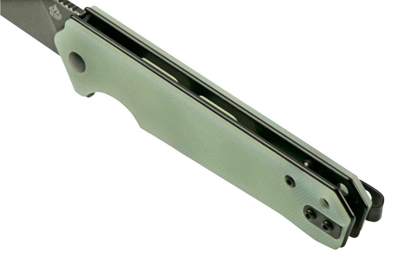 QSP Knife Mamba V2, QS111-J2, Blackwashed, Jade G10, zakmes