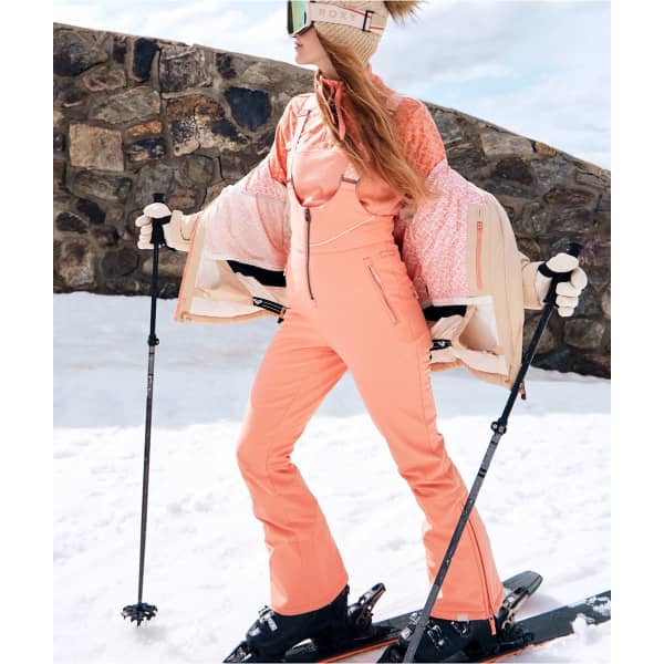 Pantalon de ski ROXY SUMMIT BIB PEACH PINK