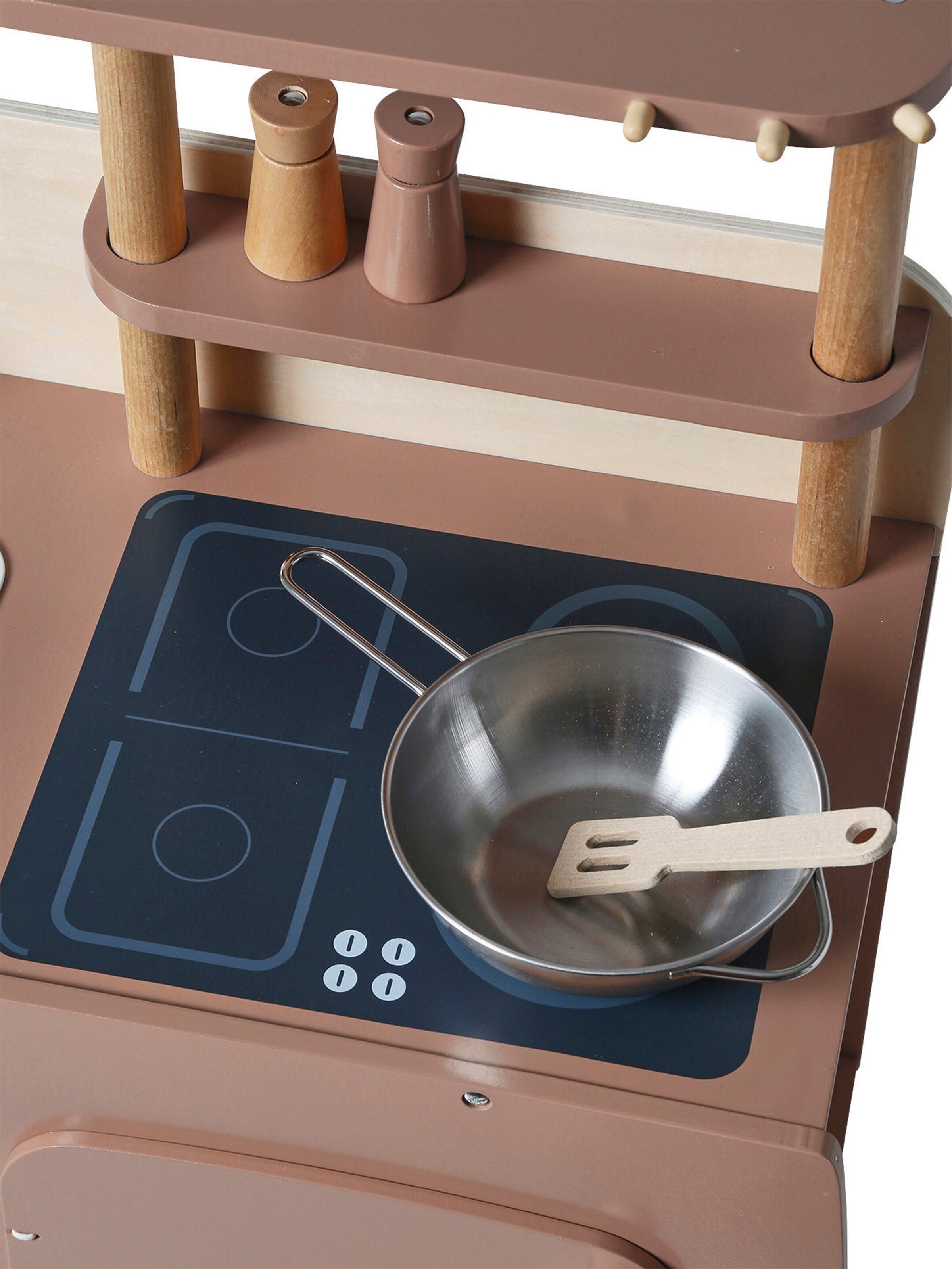 Vertbaudet Retro-Spielküche, Küche aus Holz FSC® karamel/natur mini retro