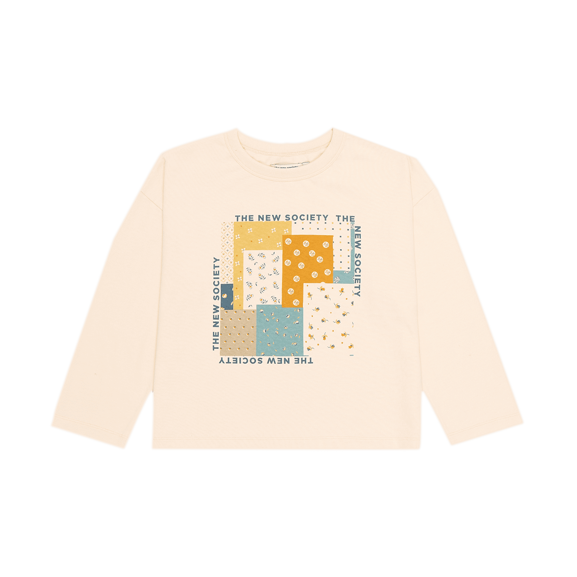 BOBBIE - Tee-shirt col rond en coton sérigraphié | Beige