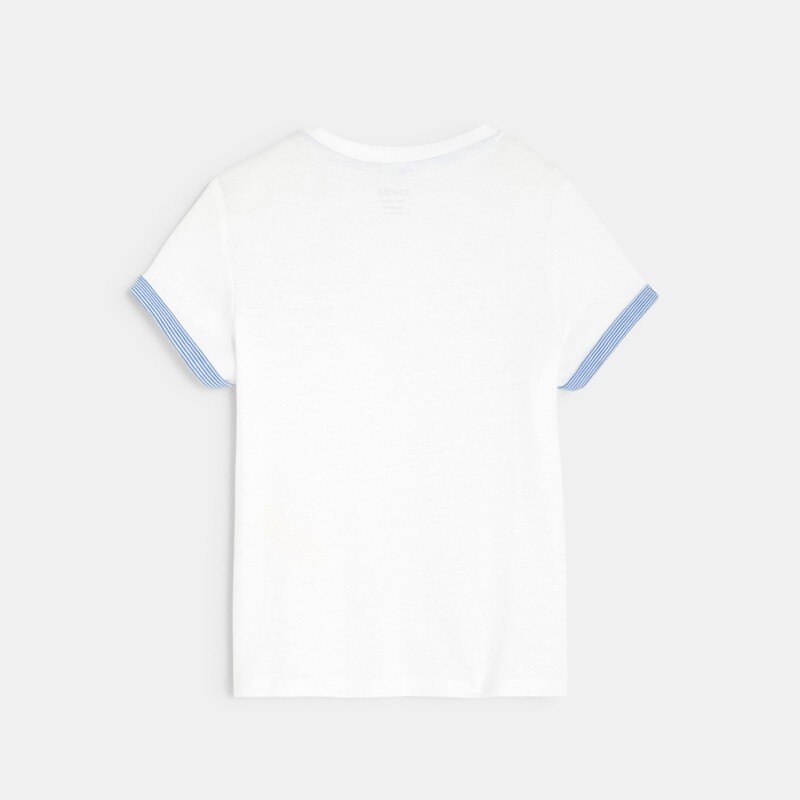 T-shirt à motif blanc bébé garçon Blanc
