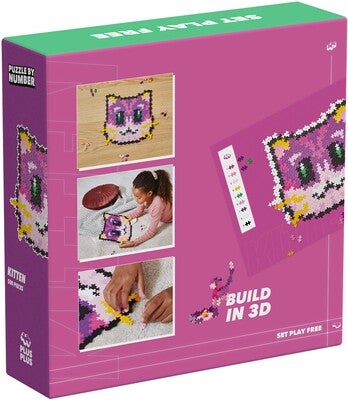 Plus-Plus Puzzle By Number Byggesett Kattunge 500 Deler