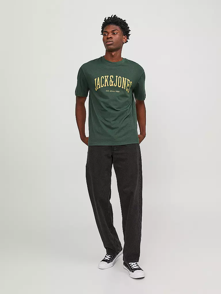 JACK & JONES T-Shirt  JJEJOSH dunkelgrün