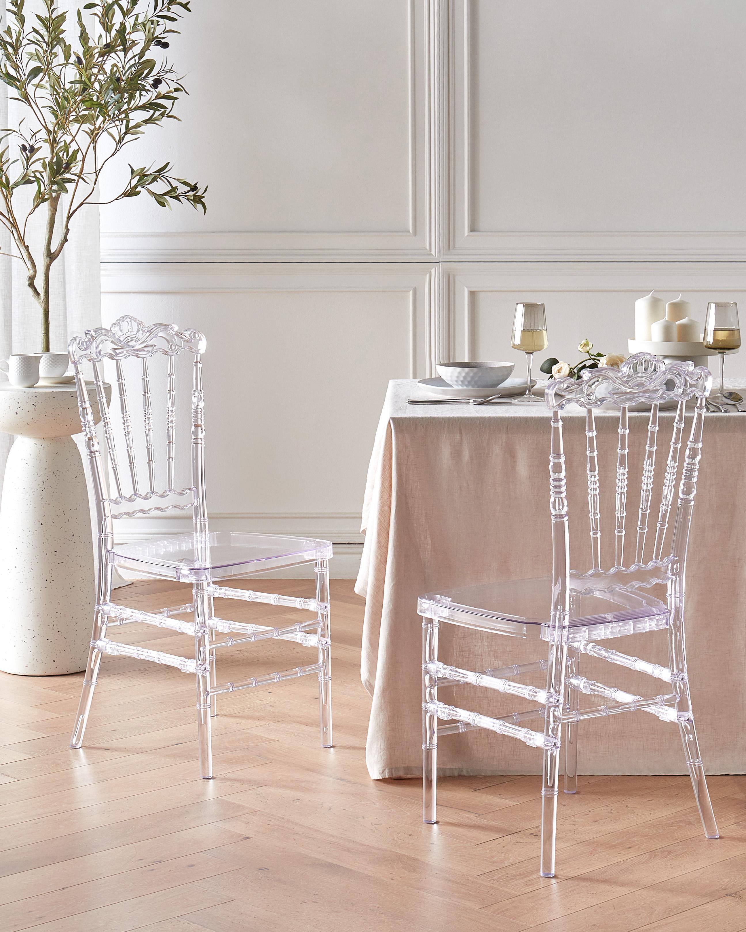 Set van 2 eetkamerstoelen MENDON Transparant