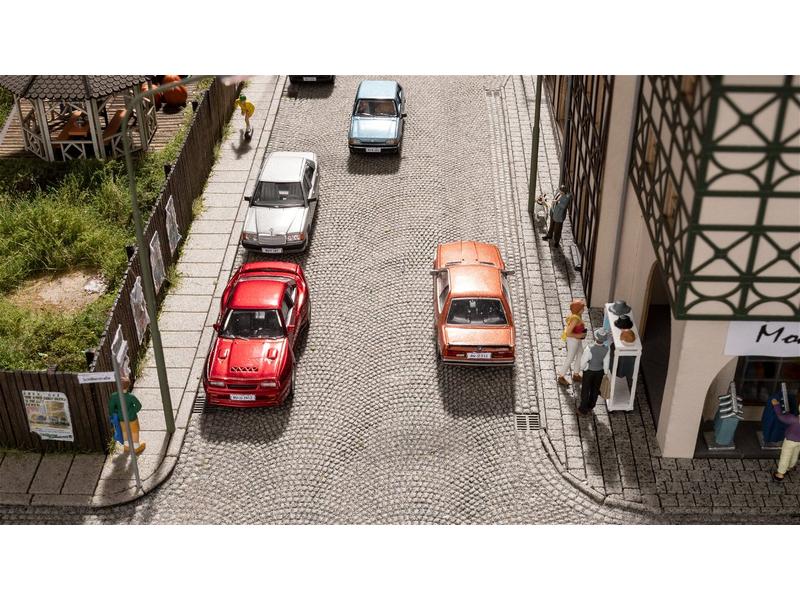 NOCH Struktur-Bürgersteig Kopfsteinpflaster 2.4 cm breit Äusserst realistische Struktur des Strassenbelags