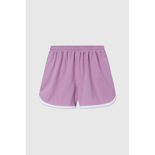 Wood Wood Tia Stacked Logo Retro Shorts, Rosy Lavender, XL