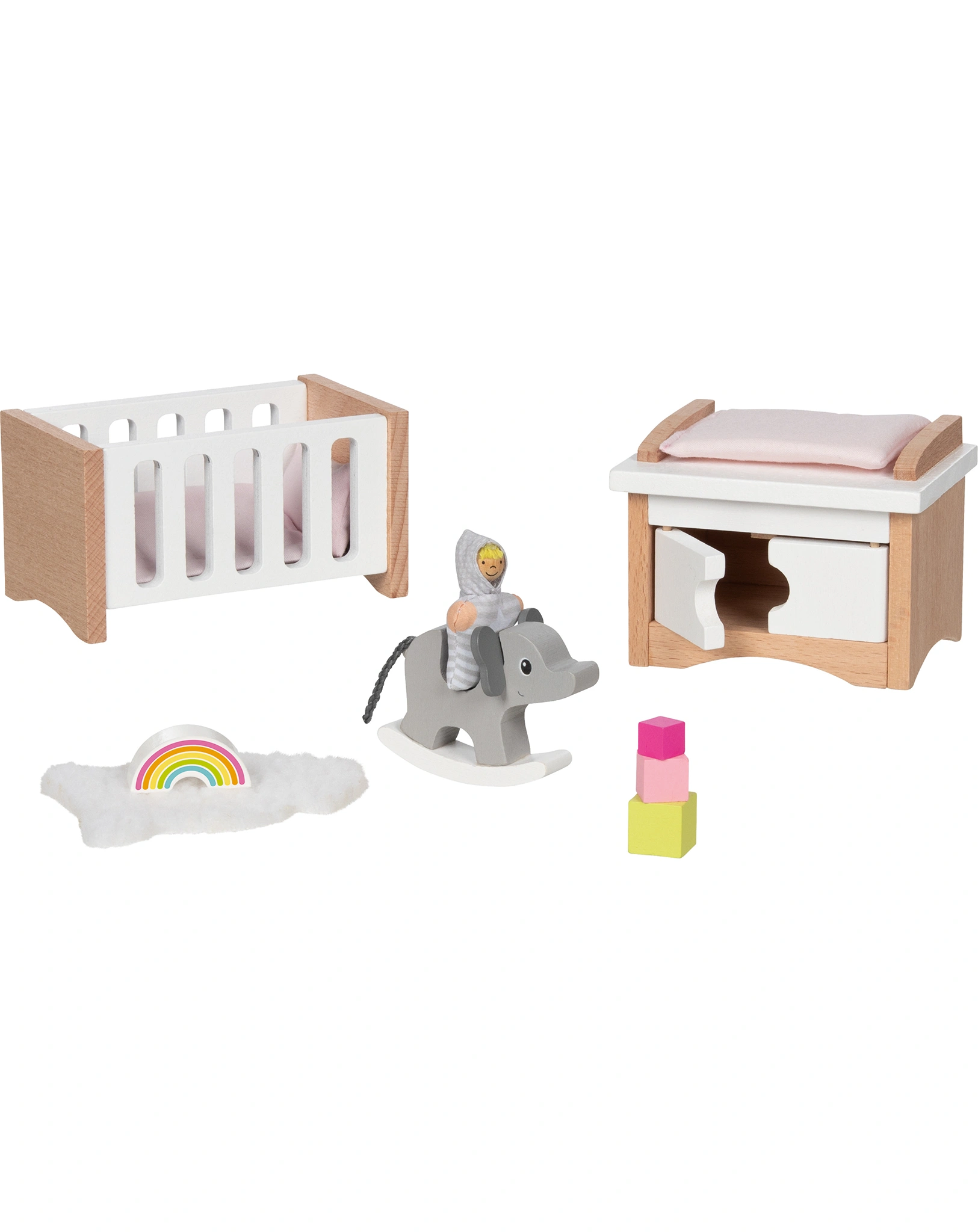 Puppenhausmöbel STYLE - BABYZIMMER aus Holz