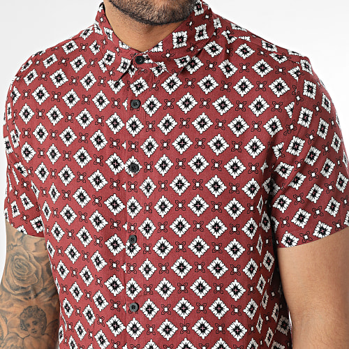 Chemise Manches Courtes Brique