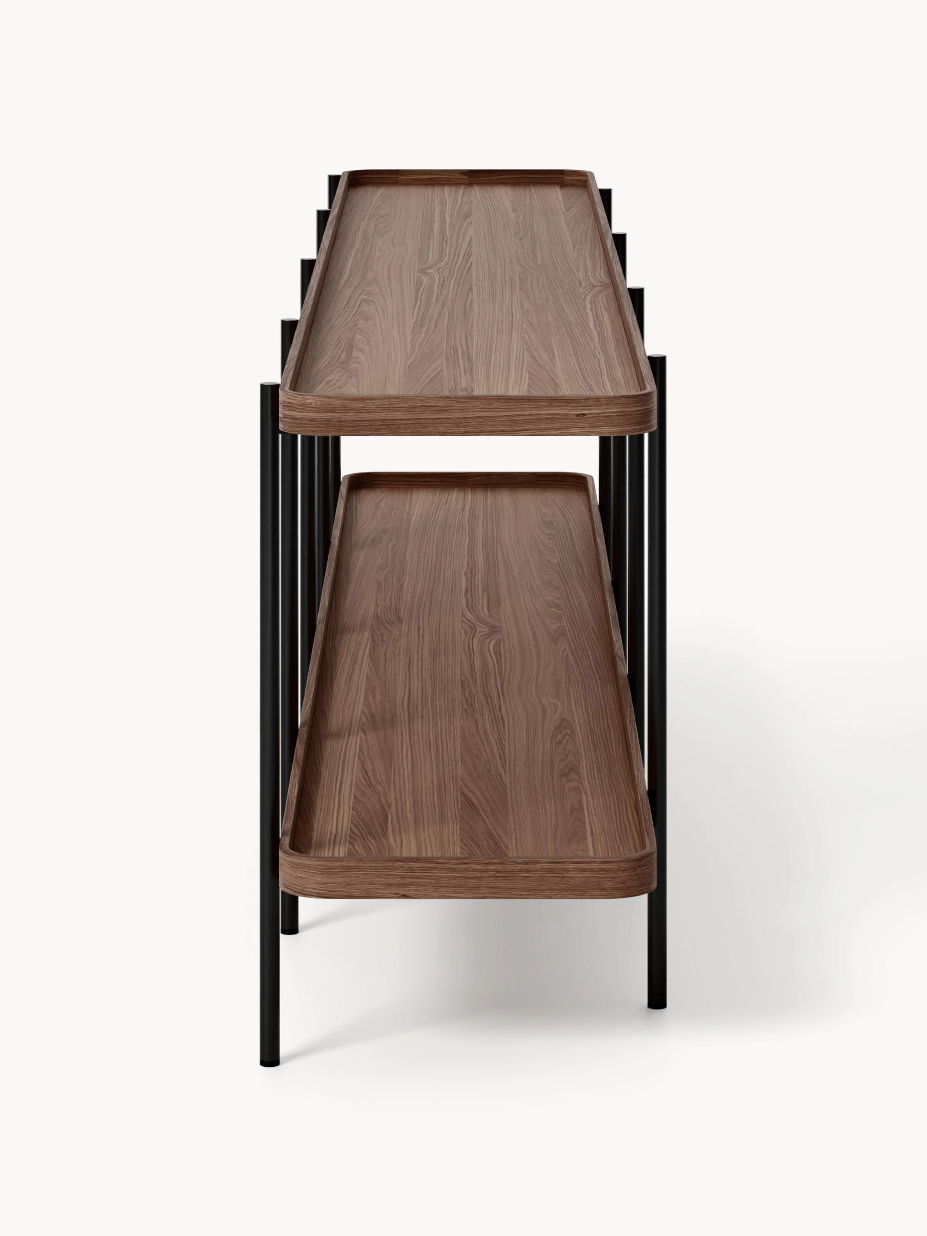 Lage houten wandkast Renee DUNKEL 2