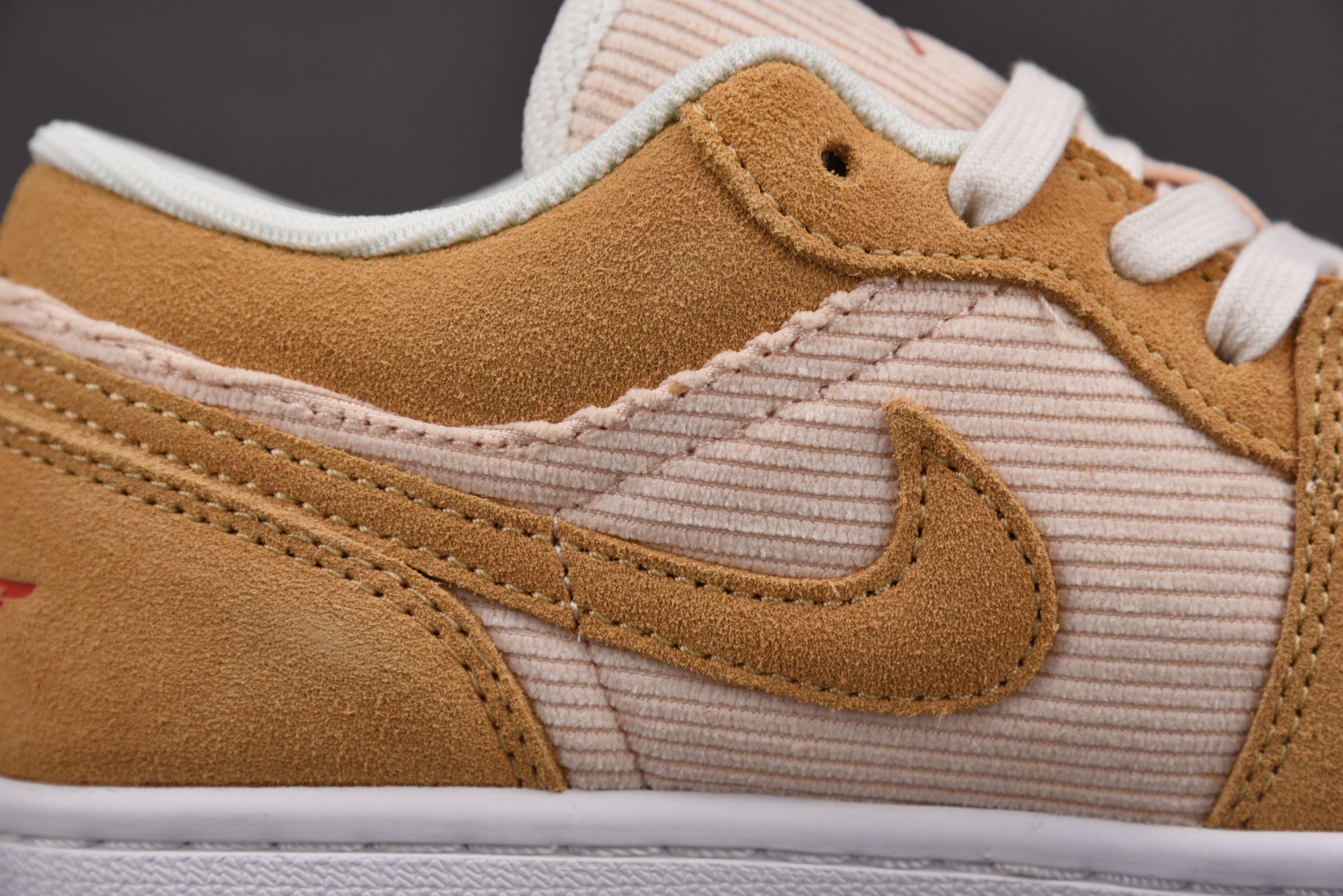 Jordan 1 Low SE Twine Orange Quartz Corduroy (Women Size!!)