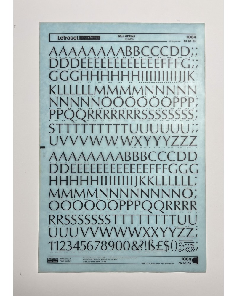 letraset-1084- OPTIMA - 60pt