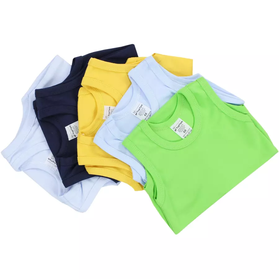 TupTam Baby Jungen Achselbody 5er Pack gelbgrün