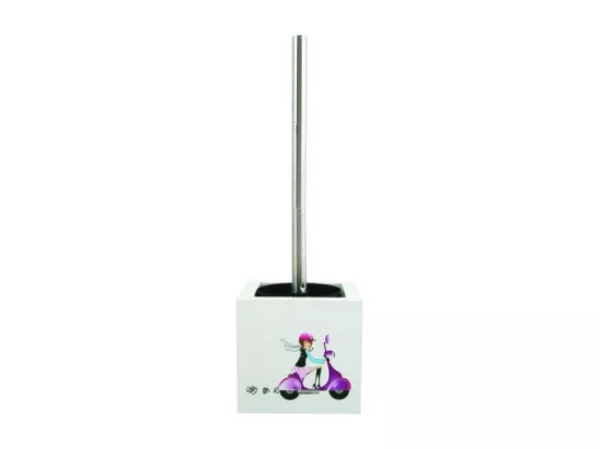 Brosse wc en MDF avec manche en acier inoxydable JANE MSV