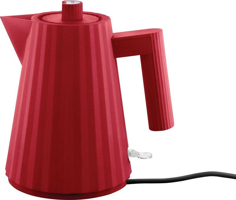 Alessi - Waterkoker Plissé - Rood - Droogkookbeveiliging