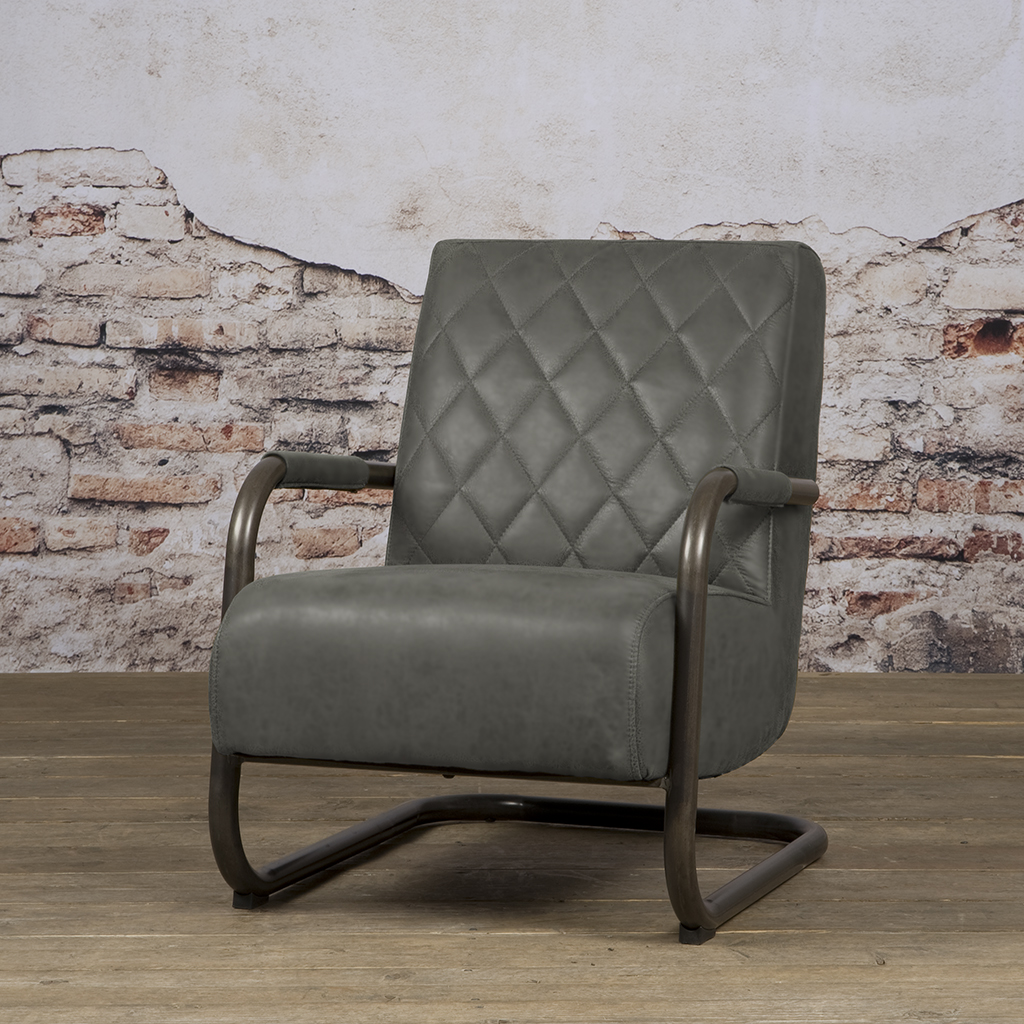 Fauteuil Civo met armleuning bull Cognac - set van 4
