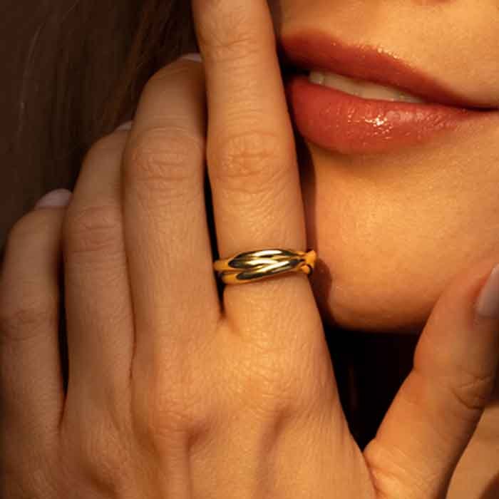 Bague Saturna - Or jaune 375/1000
