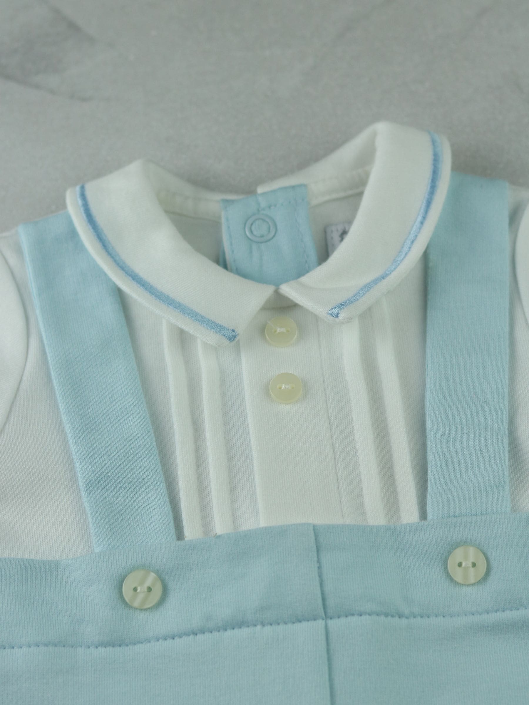 Emile Et Rose Blue Kingsley 2 In1 Dungaree With Braces Pockets & Pleats