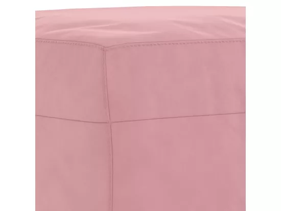 Ensemble de canapés 3 pièces avec coussins rose velours