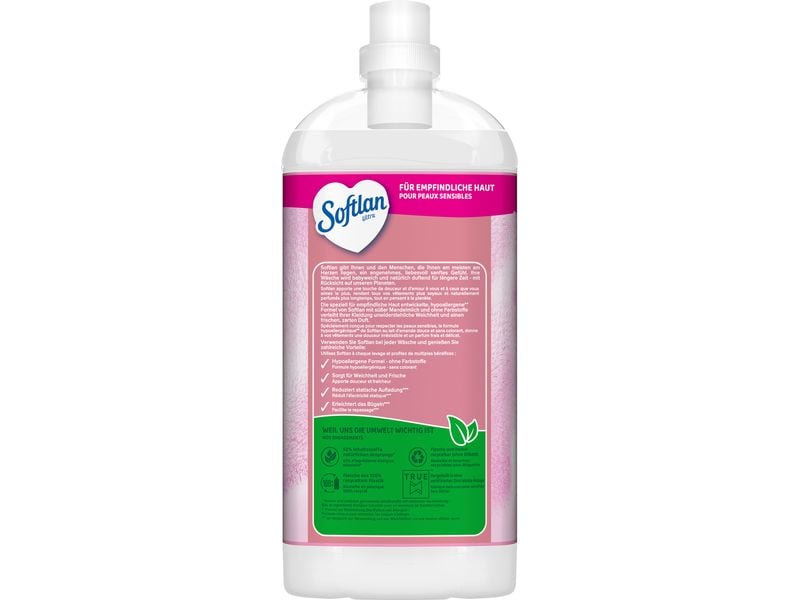 Softlan Weichspüler Ultra Hypoallergen 1.3 l Hochwertiger Flüssig-Weichspüler