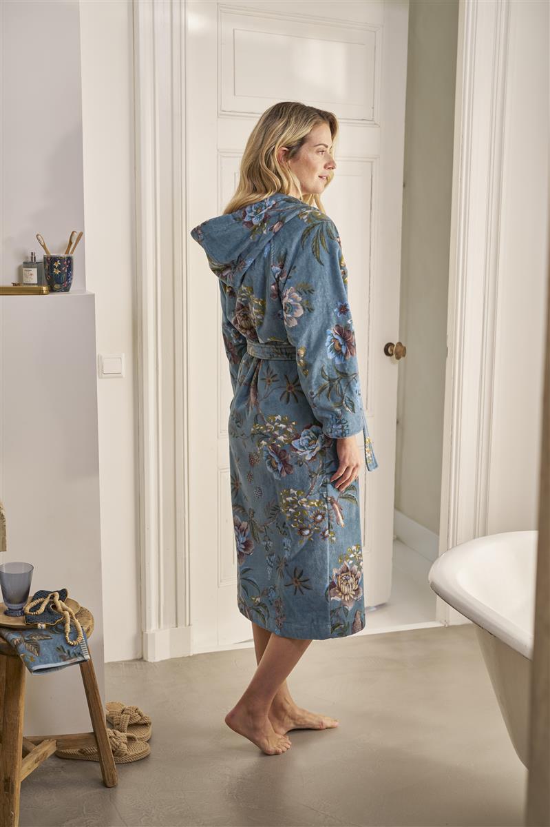 Pip Studio Secret Garden Badjas - Blauw - XL