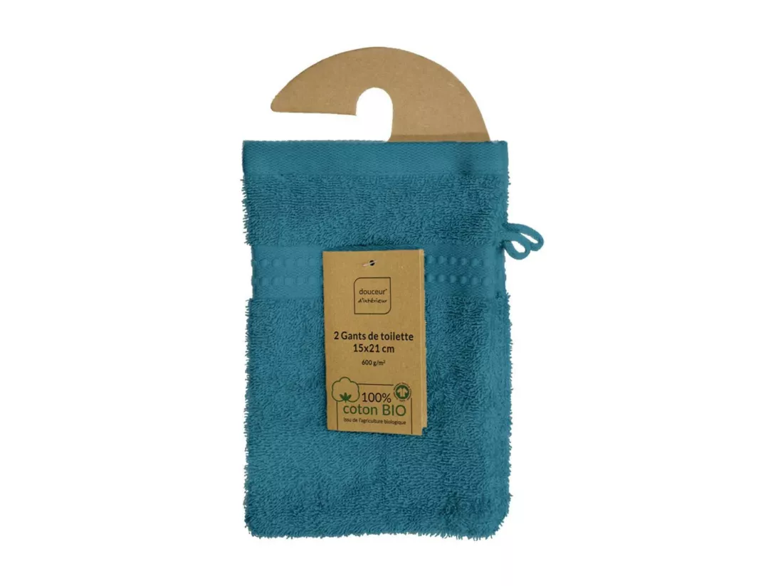 Lot de 2 Gants de Toilette 