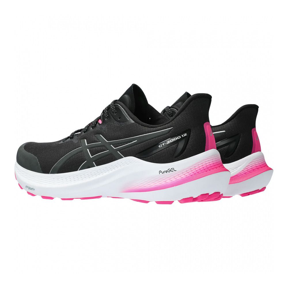 Asics GT-2000 12 LITE-SHOW - Chaussures running Femme black/pure silver