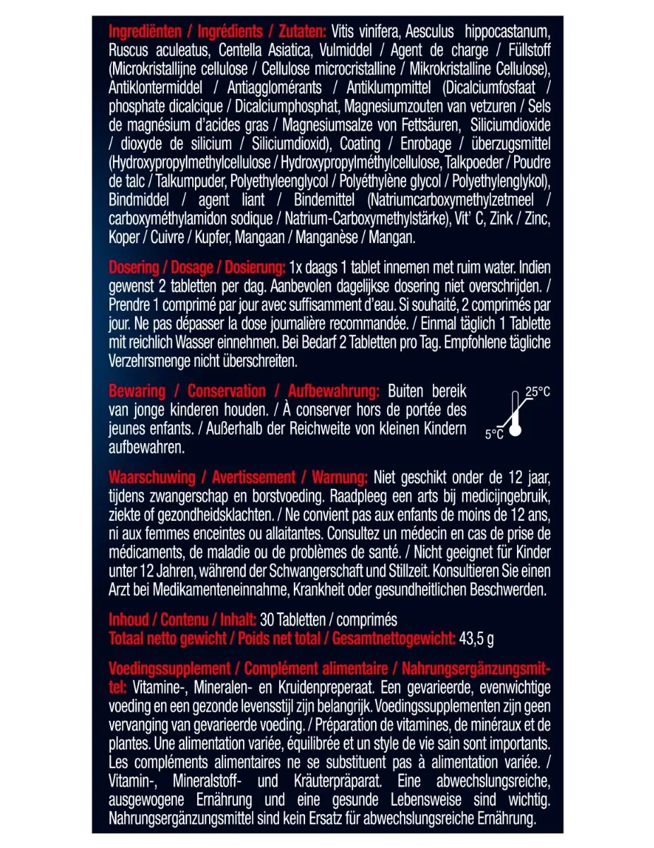 Benen & Aderen complex 30 tabletten