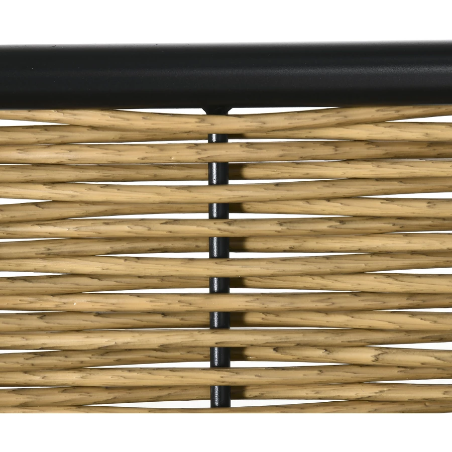 Outsunny Gartenmöbel-Set mit geflecht Design natur