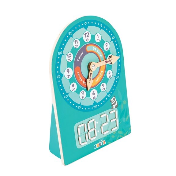 Horloge éducative en bois