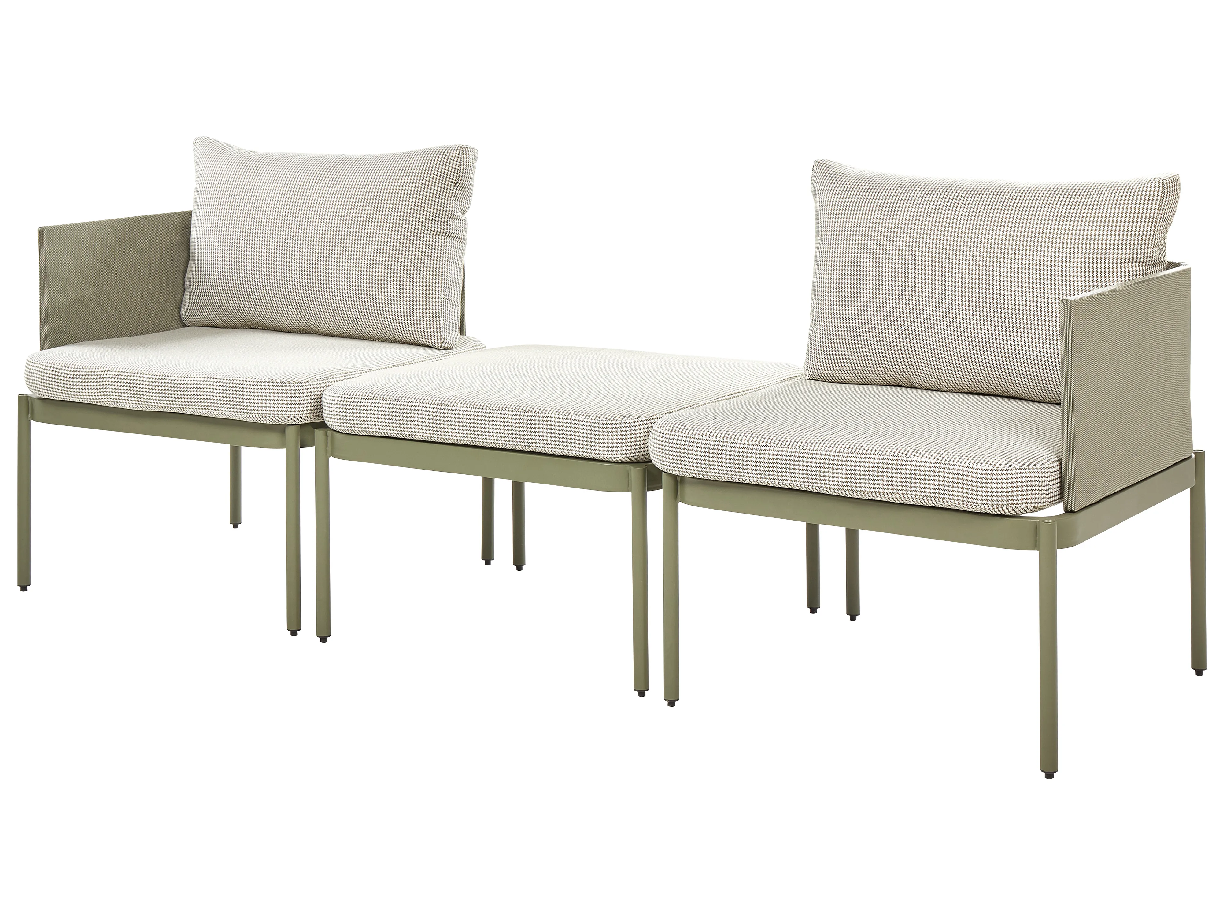 Loungeset met tafel 2-zits TERRACINA Metaal Olijfgroen