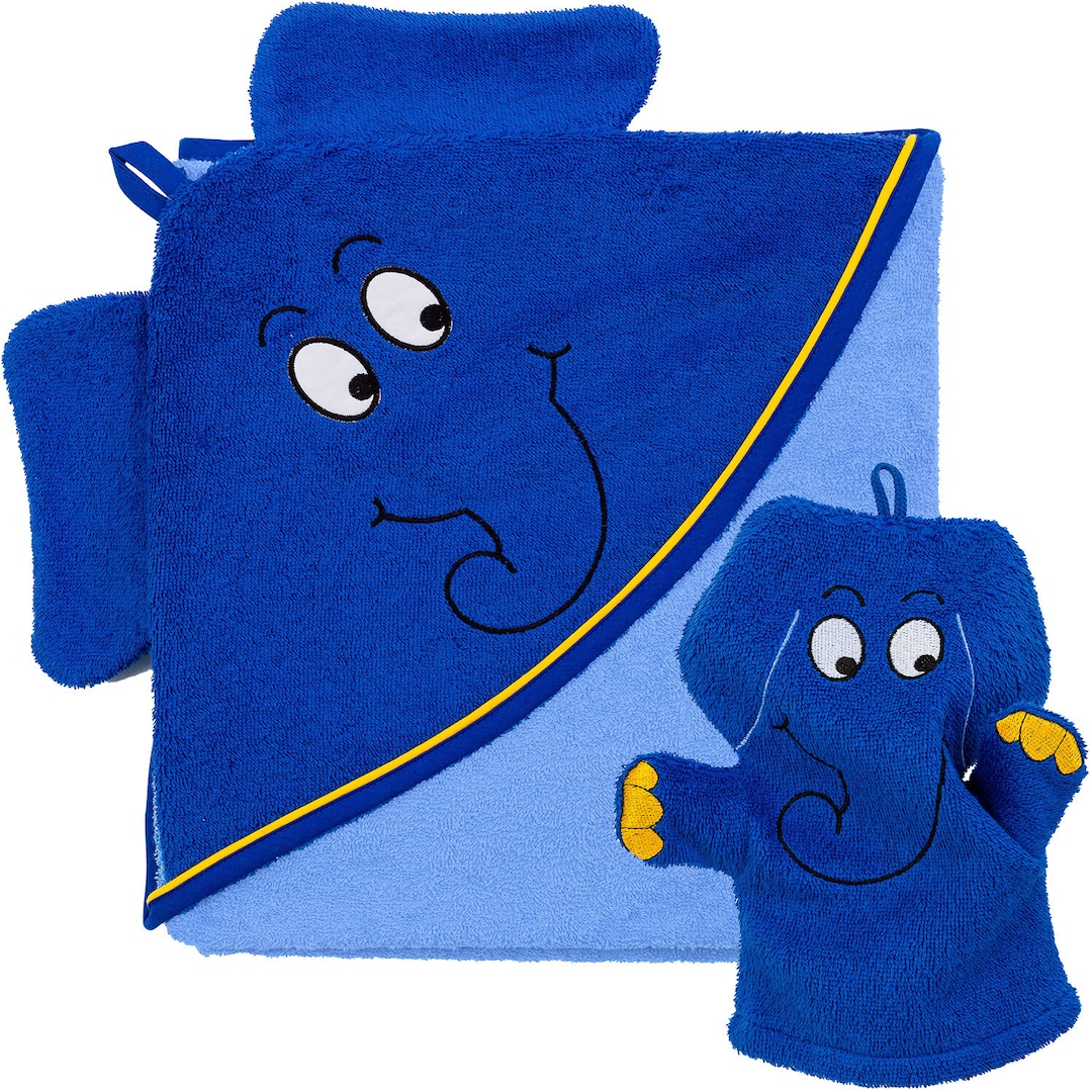 Smithy Frottier-Set BLAUER ELEFANT 2-teilig blau