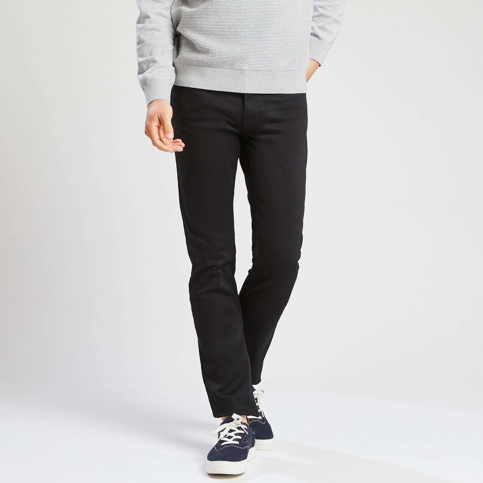 Jean slim urbanflex en polyester recyclé Noir