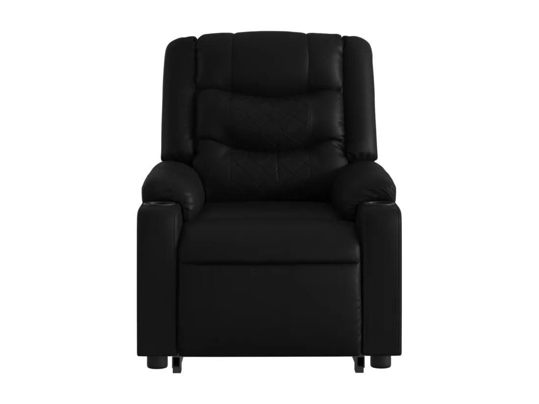 Fauteuil inclinable massant électrique noir similicuir