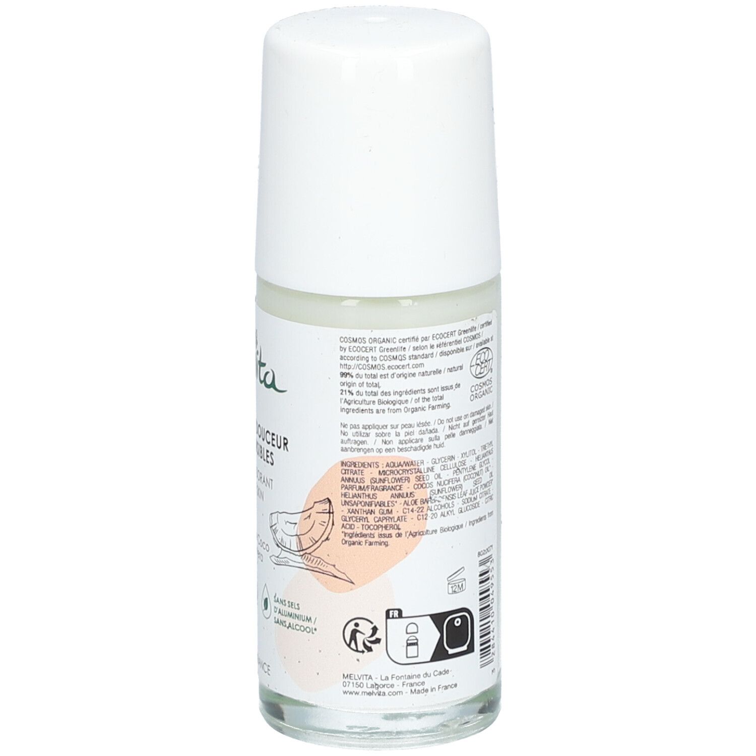 Melvita Les Essentiels Deodorant Douceur Roll-on Empfindliche Haut